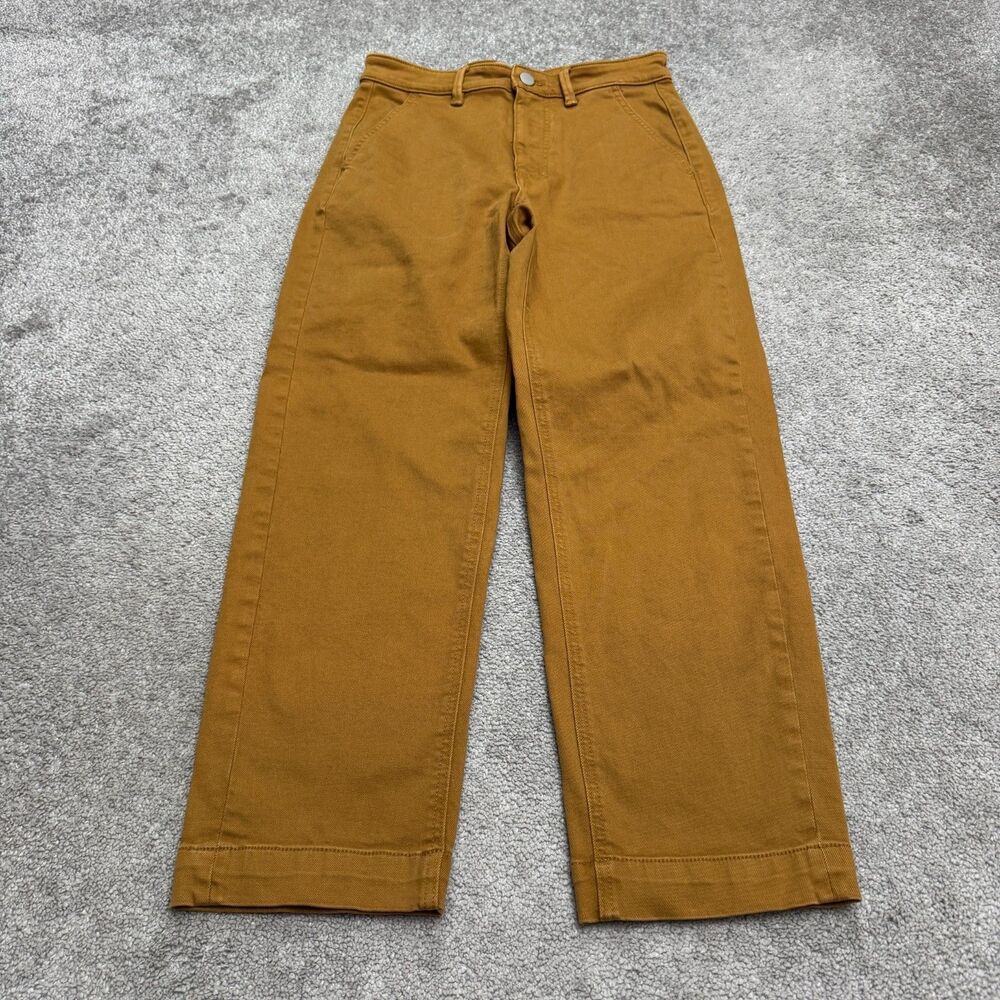 Everlane The Straight Leg Crop Denim Jeans Womens 6 Golden Brown Stretch Casual